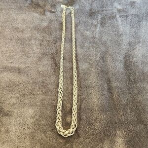 Vintage Signed Monet Silver Tone Chain Necklace 18" Long